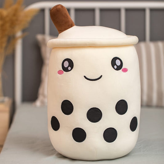 Irresistible Plushy White Boba Milk Tea - A Dreamy Delight for Your Senses! 🍵💫