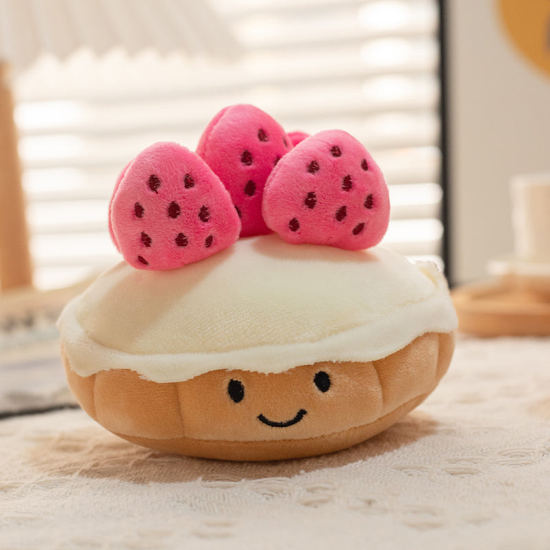Stuffed Strawberry Cake Plushie For Kids
